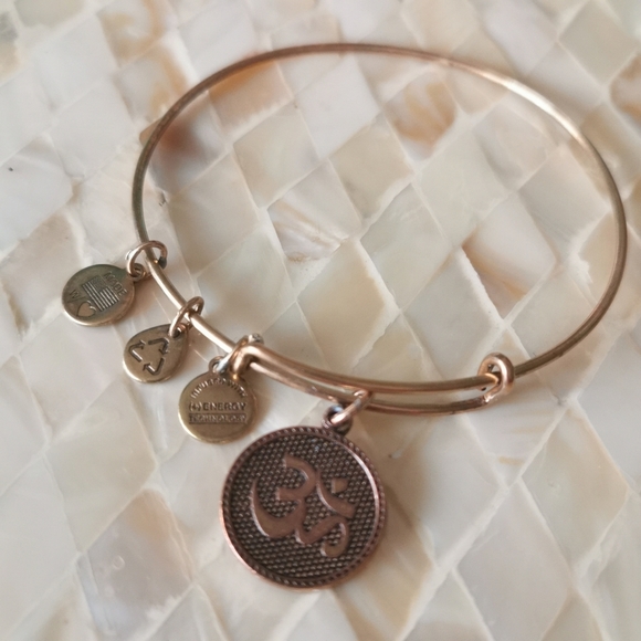 Alex and Ani Jewelry - Alex and Ani Om Charm Bangle, gold